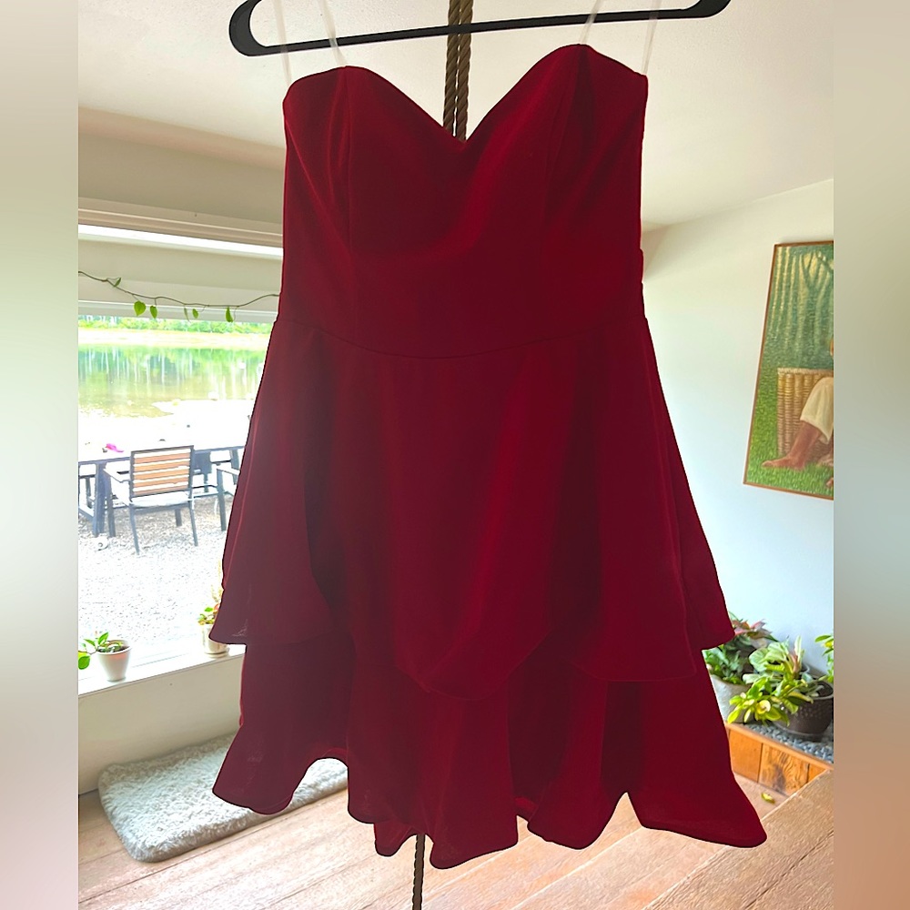 Strapless Red Mini - image 6